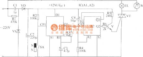 Bathroom door control switch circuit ( 2 )