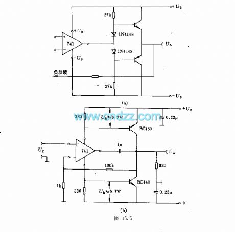 Output power amplifier circuit of operational amplifier