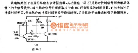 Photosensitive monostable trigger circuit