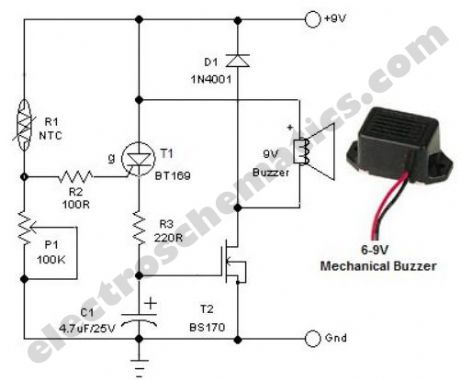 Sensitive Freezer Alarm with Buzzer