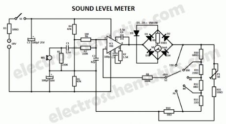 Sound Level Meter Circuit