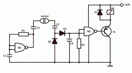 Simple water detector circuit