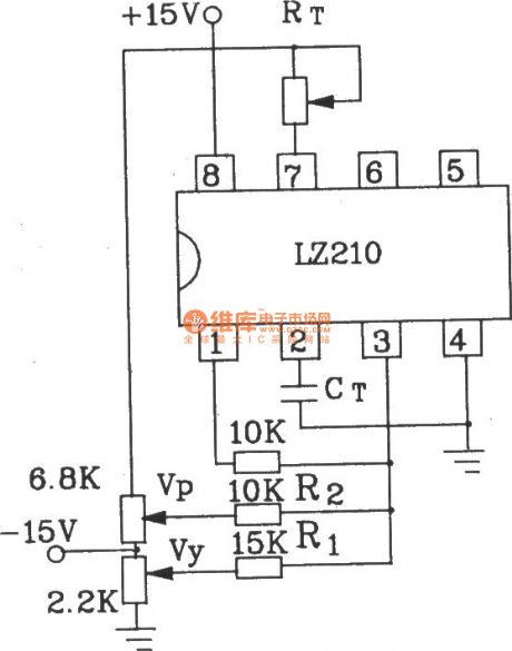Application circuit diagram of pulse width modulator LZ210