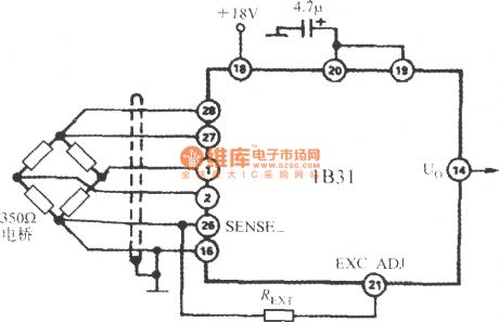 The excitation voltage enhancing circuit ( broadband strain signal conditioner 1B31 )