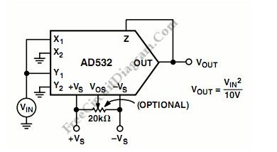 AD532 Squarer Circuit