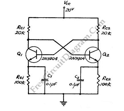 Direct Coupled Discrete Astable Multivibrator