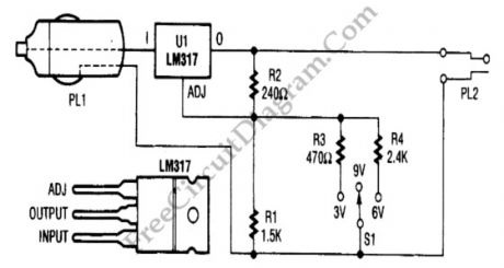 Automotive/Car Power Adapter For 3V, 6V, or 9V DC Operated Devices