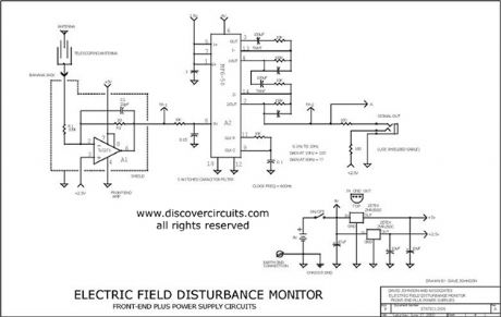 ELECTRIC FIELD DISTURBANCE MONITOR - Front End + Power Supply Circuits