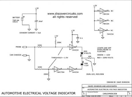 Automotive Electrical Voltage Indicator