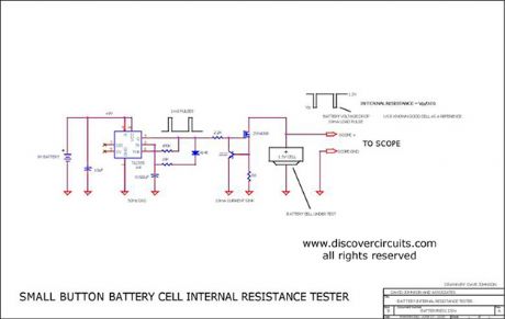 Button Battery Cell Internal Resistance Measurement Circuit
