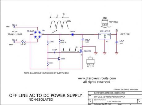 Non-isolated Off-line AC to DC Power Supply