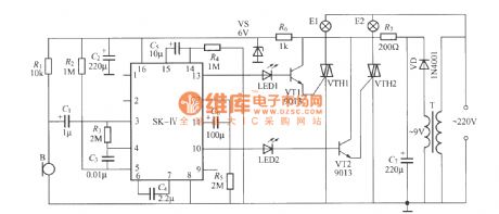 Voice-control double light switch circuit (SK-IV)