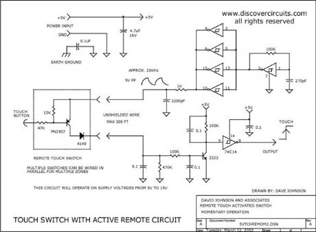 5 VOLT MOMENTARY OPERATION TOUCH SWITCH
