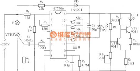 Multifunction dimming desk lamp circuit ( HT7706 )