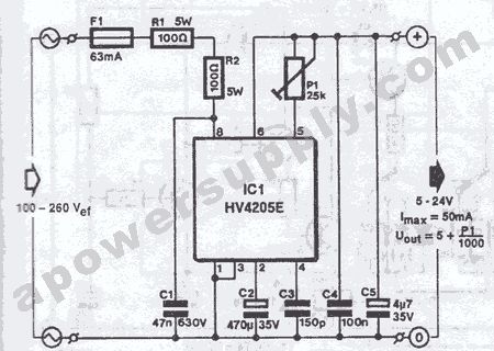 HV4205E Single Chip Voltage Converter