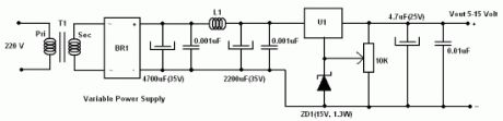 Variable Power Supply with 78XX regulator