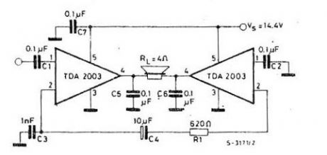 TDA2003 Audio Amplifier Circuits