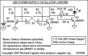 basic 1.5 volt LED Power Supply