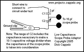 Low Capacitance Scope Probe Adapter