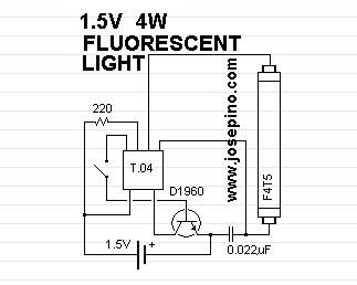 1.5 Volts 4-Watts Fluorescent light