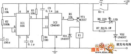 Counter chip of cadmium nickel battery charger circuit diagram
