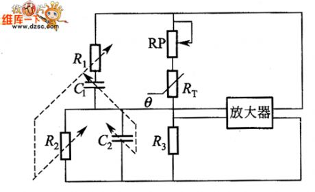 Wien bridge RC oscillator circuit