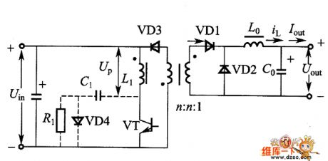 Single tube forward converter circuit diagram