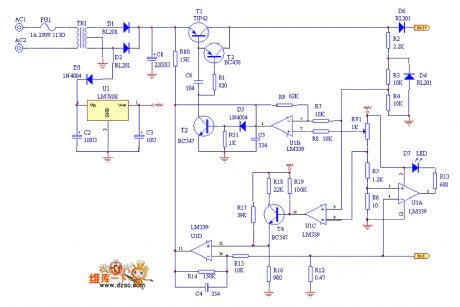 Automatic circuit diagram based on lead-acid rechargeable