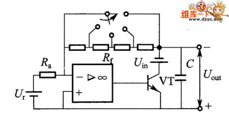 Power supply with external resistors to implement an active program