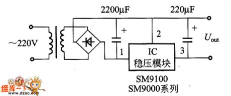 With power supply voltage regulator modules circuit diagram