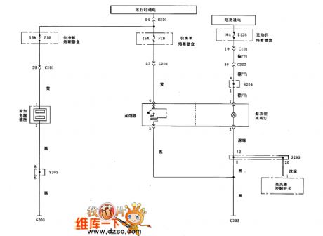 Shanghai excelle cigarette lighter and the additional power socket circuit diagram