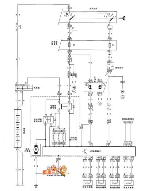 Shenlong fukang anti-lock braking system (ABS) circuit diagram