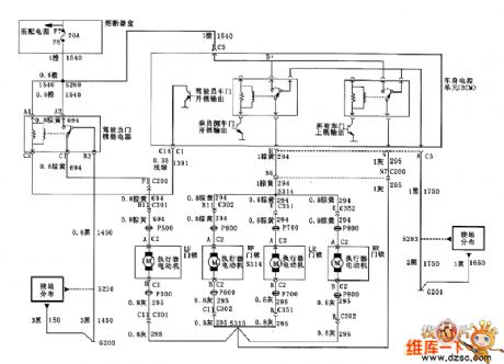 Automatic door lock output circuit diagram
