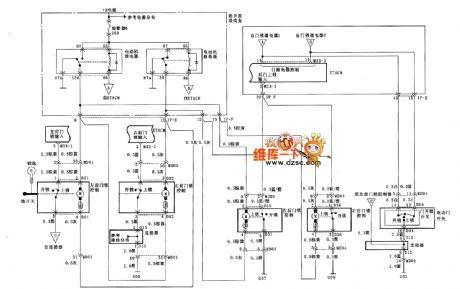 Beijing Hyundai Sang Nata central locking circuit diagram