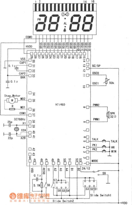 LCD microprocessor speech synthesis series circuit diagram