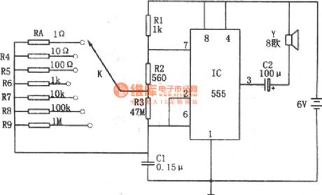 Resistor quickly Estimating schematic with 555