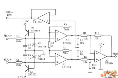 Precision instrument amplifier circuit diagram