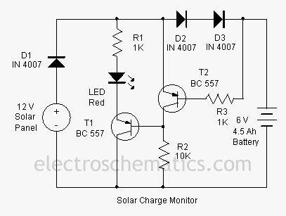Solar Charger Monitor Circuits