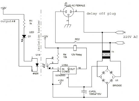 opto-relay for output4(active low).