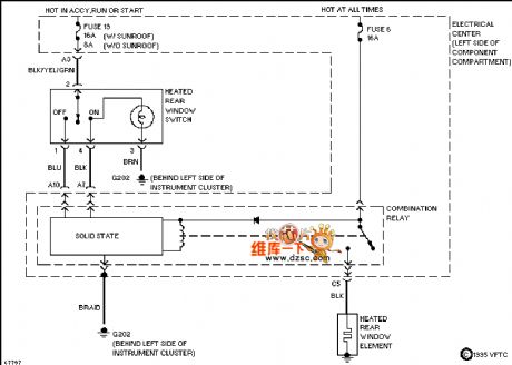 Mercedes-Benz 190E Schematic defogger