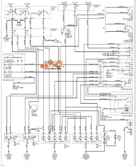 Mercedes-Benz 190E external light circuit diagram