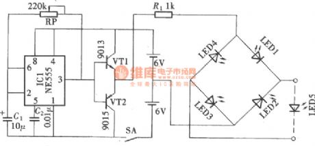 The bridge rectifier demonstration circuit (NE555)