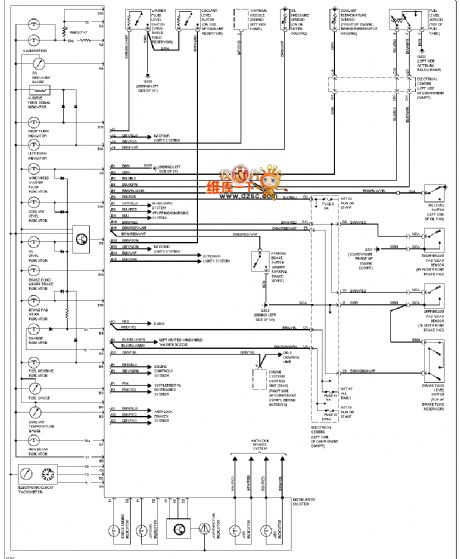 Mercedes 190E dashboard schematics