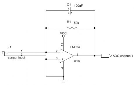 Current-to-voltage converter, 0-100uA to +5VDC