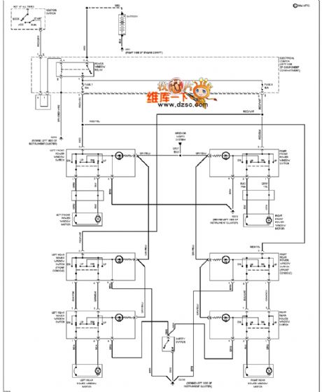 Mercedes-Benz 190E electric windows circuit diagram