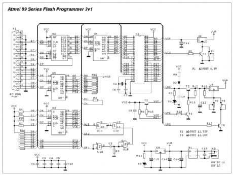 ATMEL 89 Series Flash Microcontroller Programmer Ver 3.1