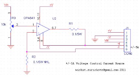 +/-5A Voltage Controlled Current Source