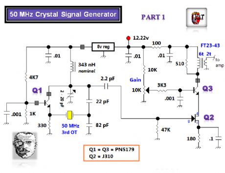 50MHz crystal signal generator