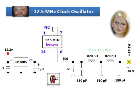12.5 MHz crystal oscillator