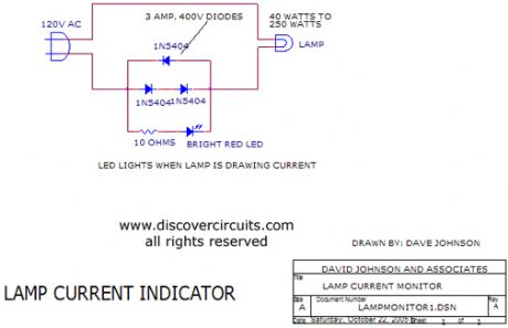 AC Current Indicator Light Circuit